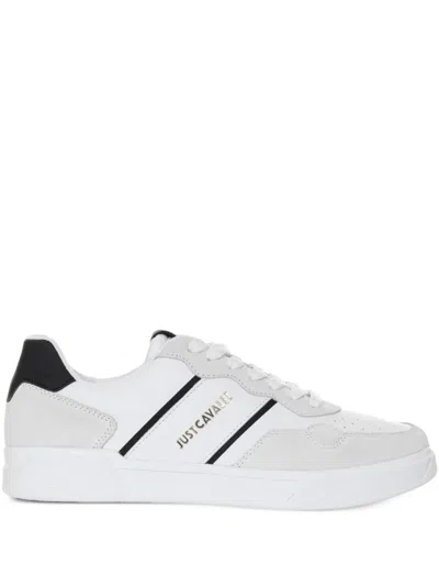 Just Cavalli Logo-lettering Sneakers In White