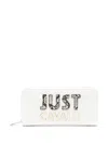 Just Cavalli Logo-lettering Zip-up Wallet In White