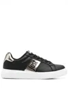 Just Cavalli Sneakers Mit Metallic-streifen In Black