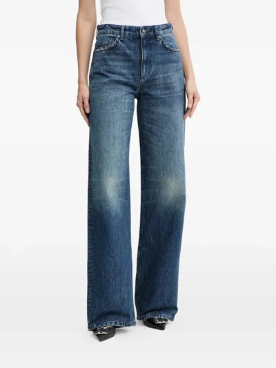 Just Cavalli Logo-patch Jeans In Blue