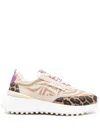 Just Cavalli Logo-patch Low-top Sneakers In Neutrals