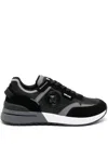 Just Cavalli Logo-patch Panelled Sneakers In Black