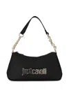 Just Cavalli Logo-plaque Chain-strap Shoulder Bag In Black