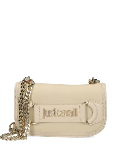 Just Cavalli Logo-plaque Cross Body Bag In Neutral