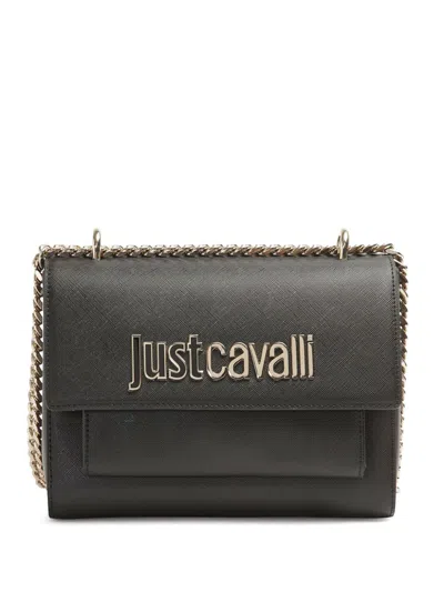 Just Cavalli Logo-plaque Cross Body Bag In Black