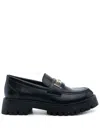 Just Cavalli Logo-plaque Loafers In Black