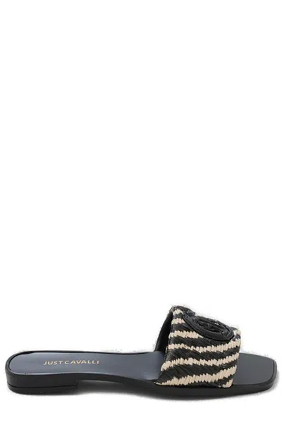 Just Cavalli Logo Plaque Sandals