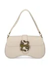 Just Cavalli Logo-plaque Shoulder Bag In Pink