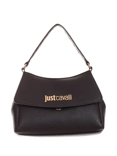 Just Cavalli Logo-plaque Shoulder Bag In Purple