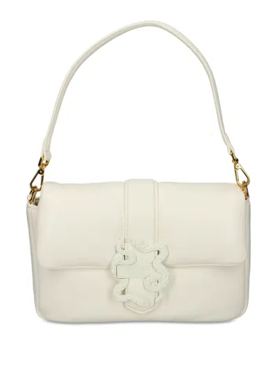 Just Cavalli Logo-plaque Shoulder Bag In White