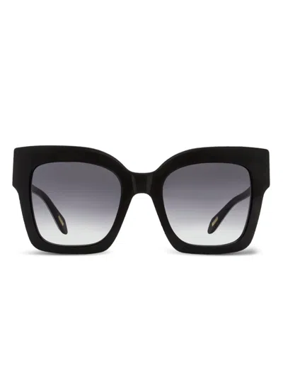 Just Cavalli Logo-plaque Sunglasses In Black