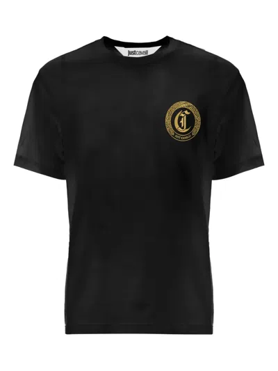 JUST CAVALLI LOGO-PLAQUE T-SHIRT