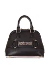 Just Cavalli Logo-plaque Tote Bag In Brown