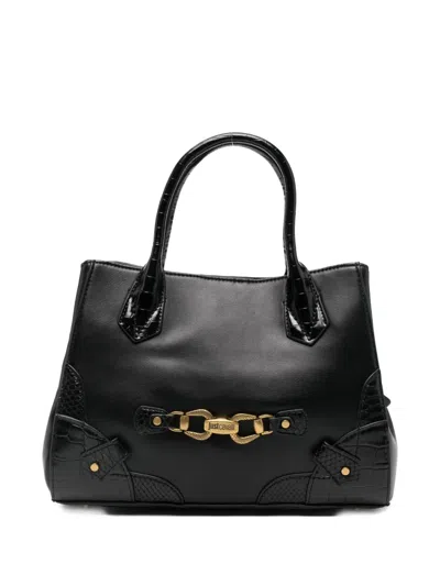 Just Cavalli Logo-plaque Tote Bag In Black