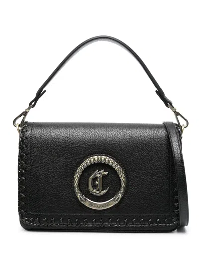 Just Cavalli Logo-plaque Tote Bag In Black