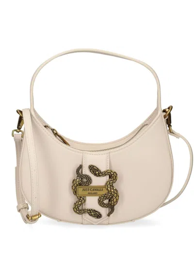 Just Cavalli Logo-plaque Tote Bag In Neutrals