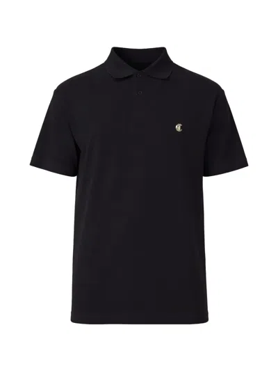 Just Cavalli Logo Polo Shirt In Black