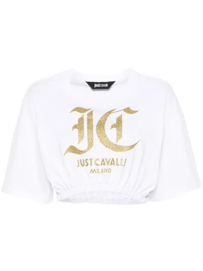 Just Cavalli Logo-print Cotton T-shirt In White