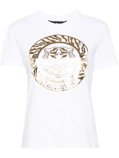 Just Cavalli Logo-print Cotton T-shirt In White