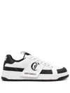 Just Cavalli Logo-print Leather Sneakers In White