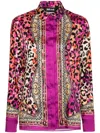 Just Cavalli Logo-print Long-sleeve Shirt In Pink