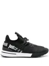 Just Cavalli Logo-print Panelled Sneakers In Black