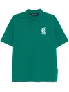 Just Cavalli Man Polo Shirt Emerald Green Size L Cotton In Green