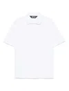 Just Cavalli Collared Polo With Side Slits And Short Sleeves In White