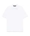 Just Cavalli Collared Polo With Side Slits And Short Sleeves In White