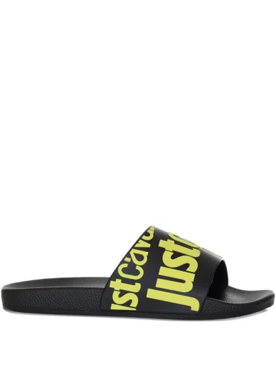 JUST CAVALLI LOGO-PRINT SLIDES