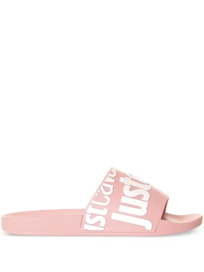 JUST CAVALLI LOGO-PRINT SLIPPERS