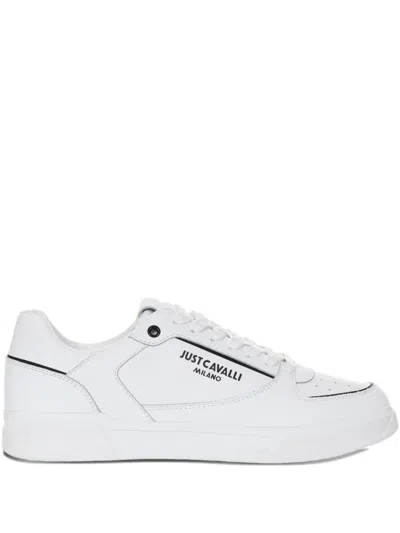 Just Cavalli Logo-print Sneakers In White