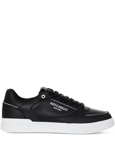 Just Cavalli Logo-print Sneakers In Black