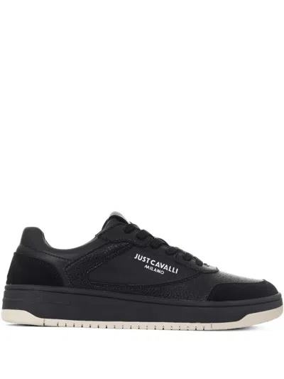 Just Cavalli Logo-print Sneakers In Black