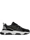 Just Cavalli Panelled Black Low-top Sneakers In Black