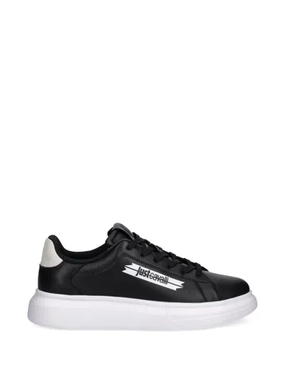 Just Cavalli Logo-print Sneakers In Black