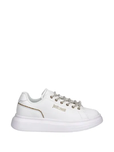Just Cavalli Logo-print Sneakers In White