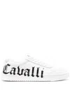 Just Cavalli Logo-print Leather Sneakers In White