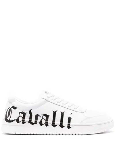 JUST CAVALLI LOGO-PRINT SNEAKERS