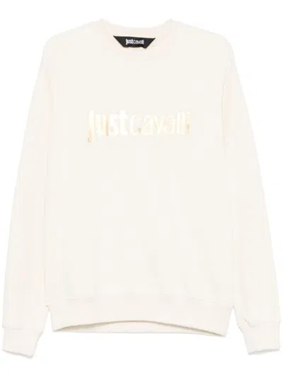 Just Cavalli Logo-print Sweatshirt In Neutrals