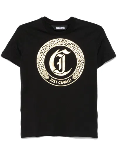 Just Cavalli Logo-print T-shirt In Black