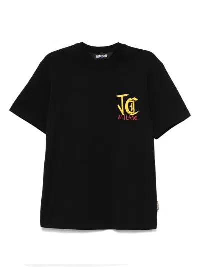 Just Cavalli Logo-print T-shirt In Black