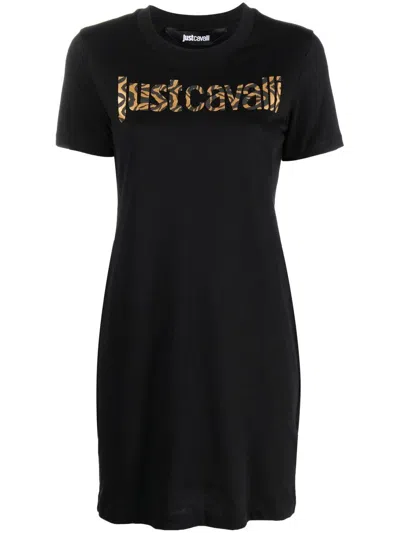 Just Cavalli Logo-print T-shirt In Black
