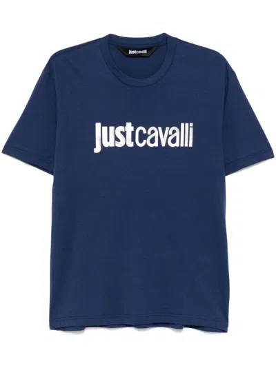 Just Cavalli Logo-print T-shirt In Blue