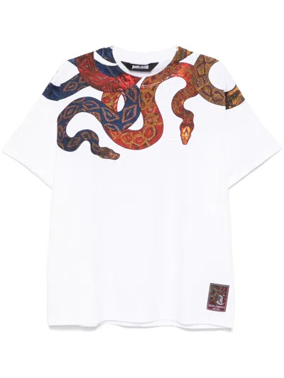 Just Cavalli Logo-print T-shirt In White