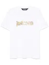 Just Cavalli Stylish Cotton T-shirt With Eye-catching Logo Print In White