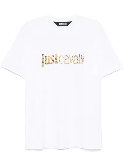 JUST CAVALLI LOGO-PRINT T-SHIRT
