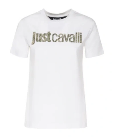 Just Cavalli Woman T-shirt White Size Xs Cotton