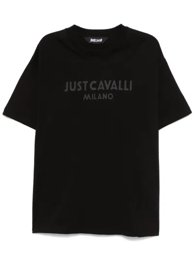 Just Cavalli Logo-print T-shirts In Black