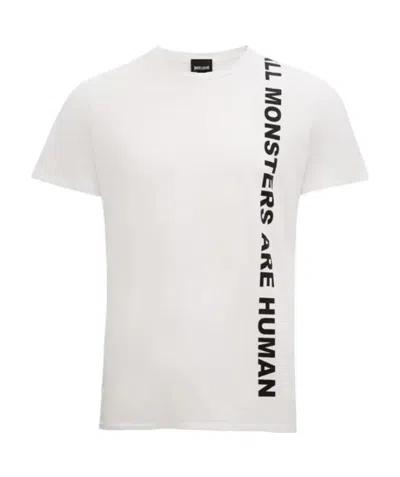Just Cavalli Logo Printed T-shirt In White